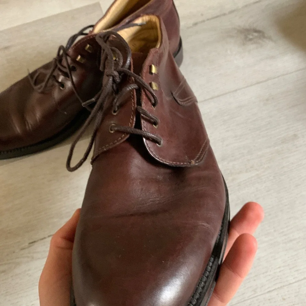 BrassBoot Mens‎ Leather Brown Chukka Boots Lace Up Made In Italy Classic Dressy